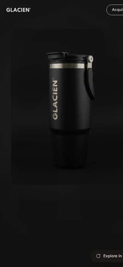 The Glacien shopping experience on a phone