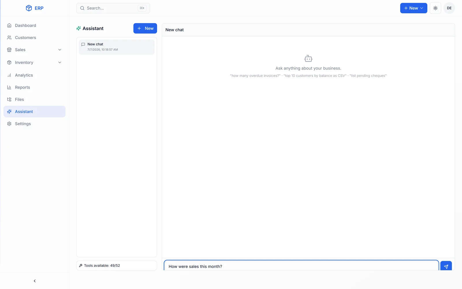 HascoMax assistant working with connected business records